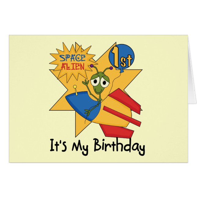 Espacio Extranjero 1er camisetas de cumpleaños y r (Anverso (Horizontal))