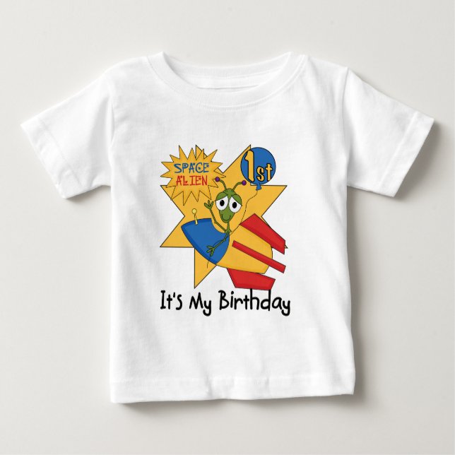 Espacio Extranjero 1er camisetas de cumpleaños y r (Anverso)