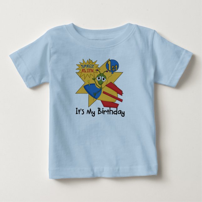 Espacio Extranjero 1er camisetas de cumpleaños y r (Anverso)
