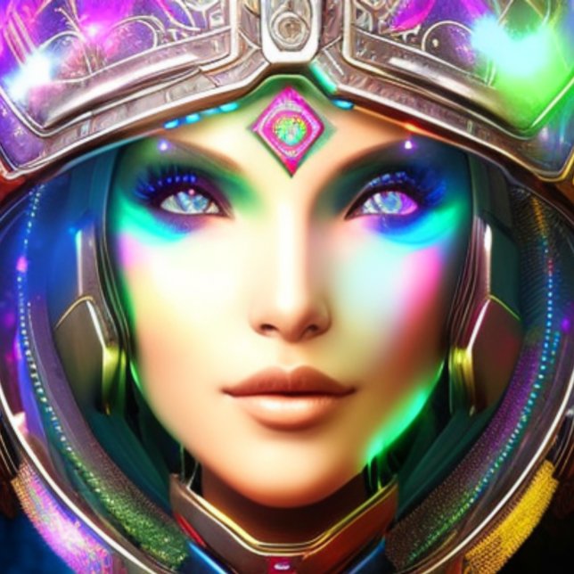 Espacio Futurista Hermoso color Camiseta (Subido por el creador)