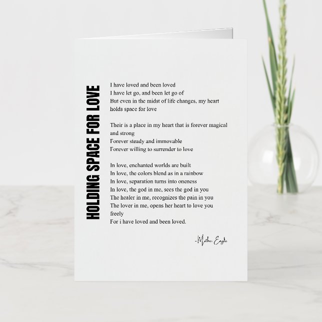 Espacio para el poema del amor (Anverso)