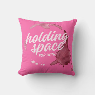 "Espacio para el vino" almohada de lanzamiento de