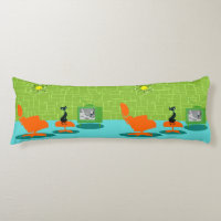 Espacio retro Edad Almohada corporal Kitty