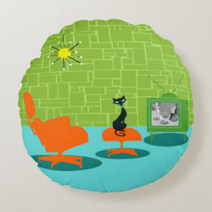 Espacio retro Edad Almohada redonda gitana