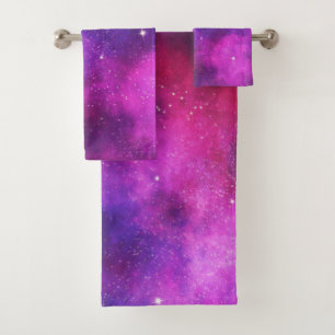 Espacio rosa y púrpura y galaxia de imitación de e