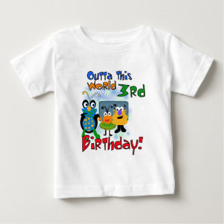 Espacio Ultraterrestre 3 camisetas de cumpleaños y