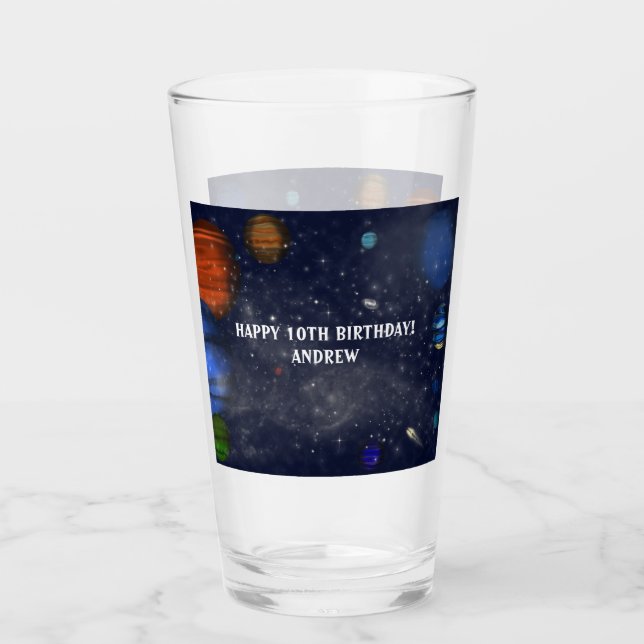 Espacio ultraterrestre con planetas y galaxias (Anverso)