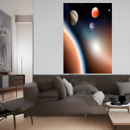 Espacio y planetas | Poster de arte de IA