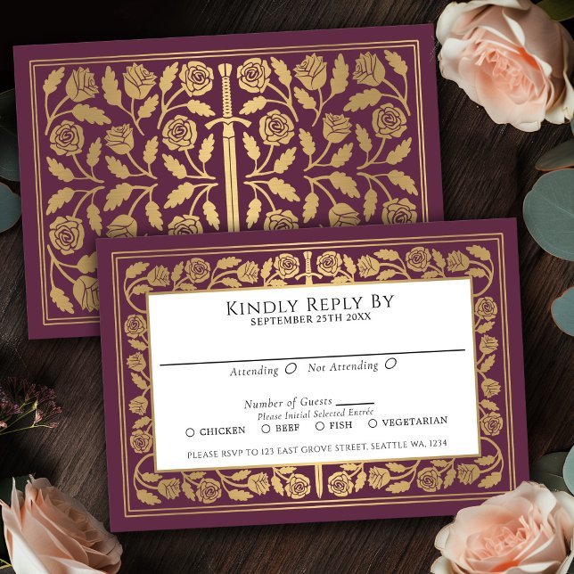 Espada Dorada Medieval Malva RSVP Boda Real (Subido por el creador)