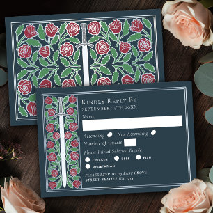 Espada Floral Medieval Gris Plateada RSVP de Boda