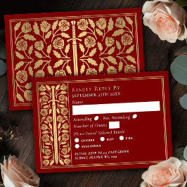 Espada Medieval Escarlata Dorada RSVP de Boda