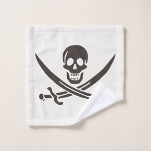 Espadas de cráneo de obsidiana Bandera pirata de C