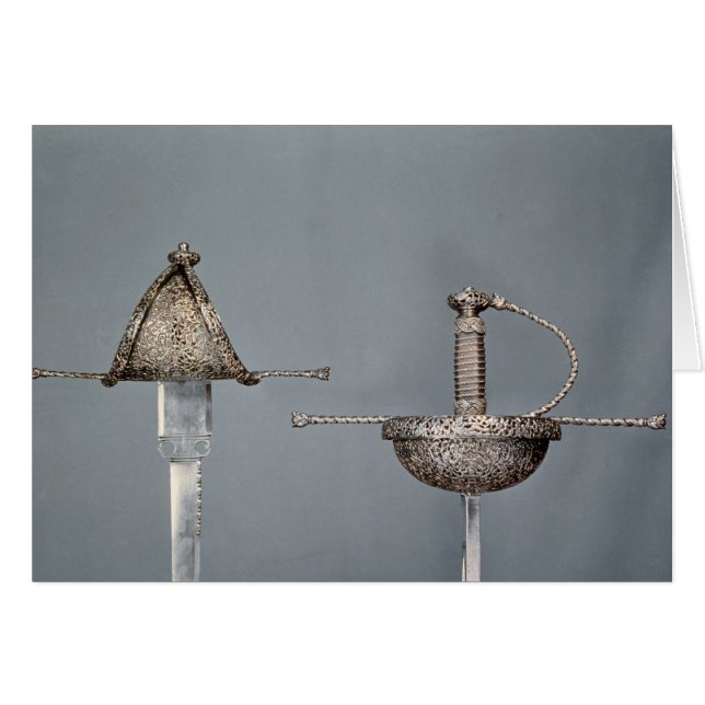 Espadas: estoque de la taza-hilted del acero (Anverso (Horizontal))