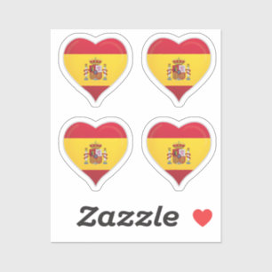España amor bandera orgullo pegatina corazón