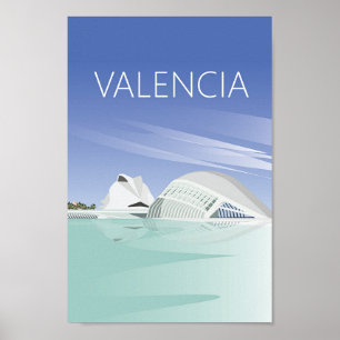 España de póster de viajes de Valencia
