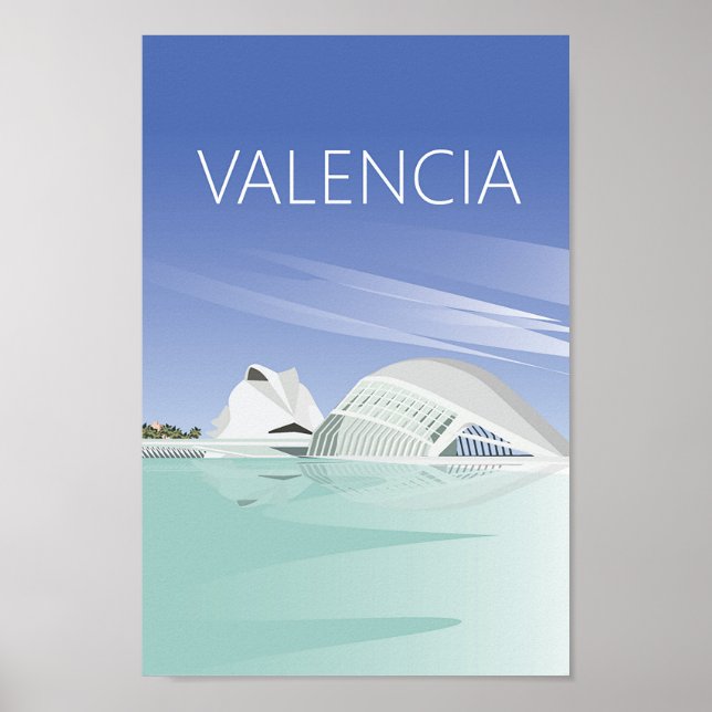 España de póster de viajes de Valencia (Frente)