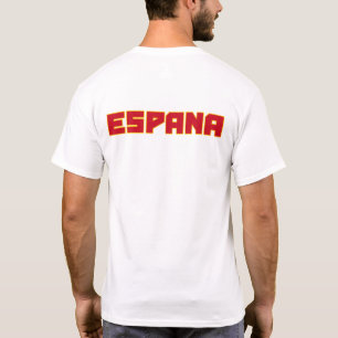 Espana España Camisa de texto en negrita y símbo