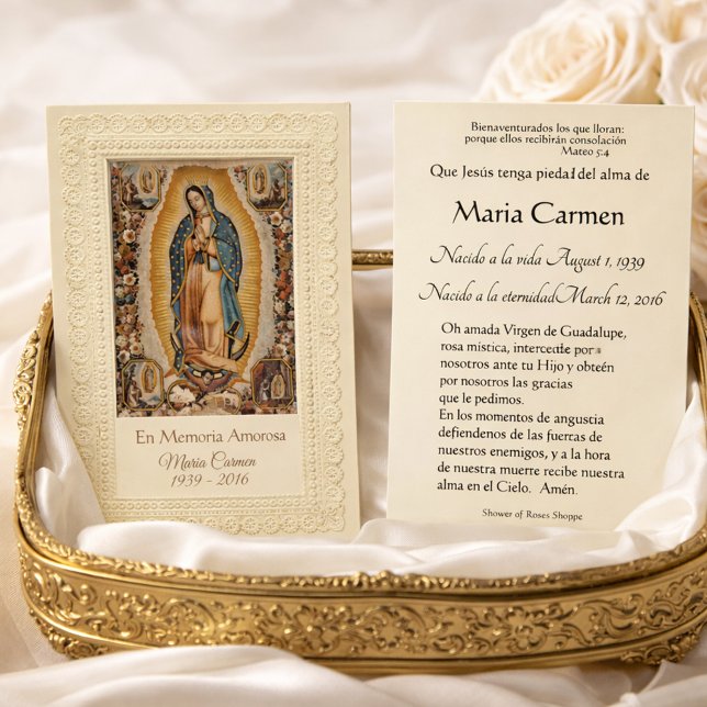España Guadalupe María Oración Funeral Santa Tarje (Subido por el creador)