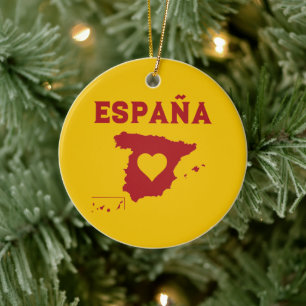 España Mapa Ornamento España Rojo amarillo