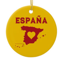 España Mapa Ornamento España Rojo amarillo
