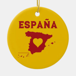 España Mapa Ornamento España Rojo amarillo