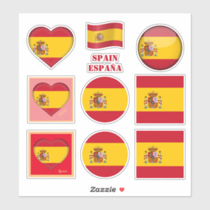 España: pegatinas y bandera española, Heart / sp