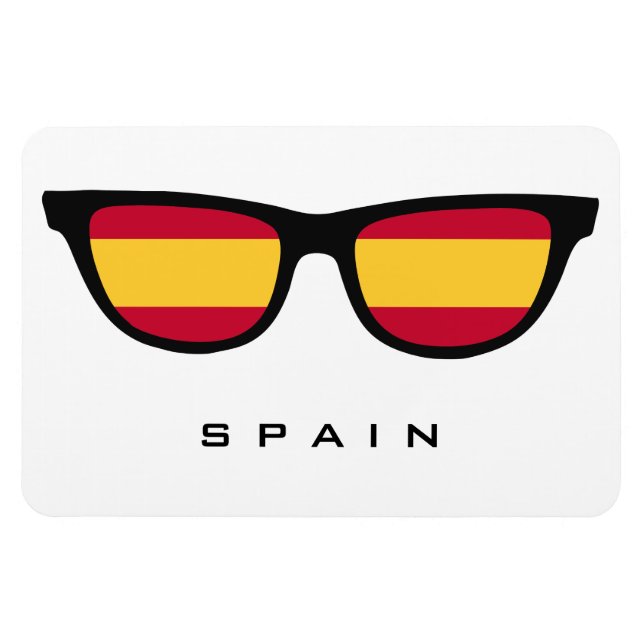 España sombras personalizado imán de texto y color (Horizontal)