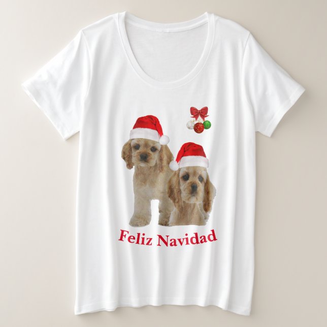 Espaniel Cóker Feliz Navidad (Anverso del diseño)