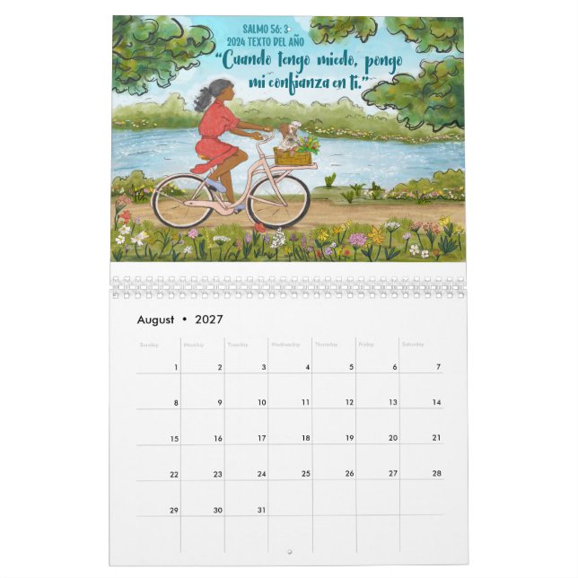 Español 2024 Año Texto Ps 56:3 Calendario (Aug 2027)