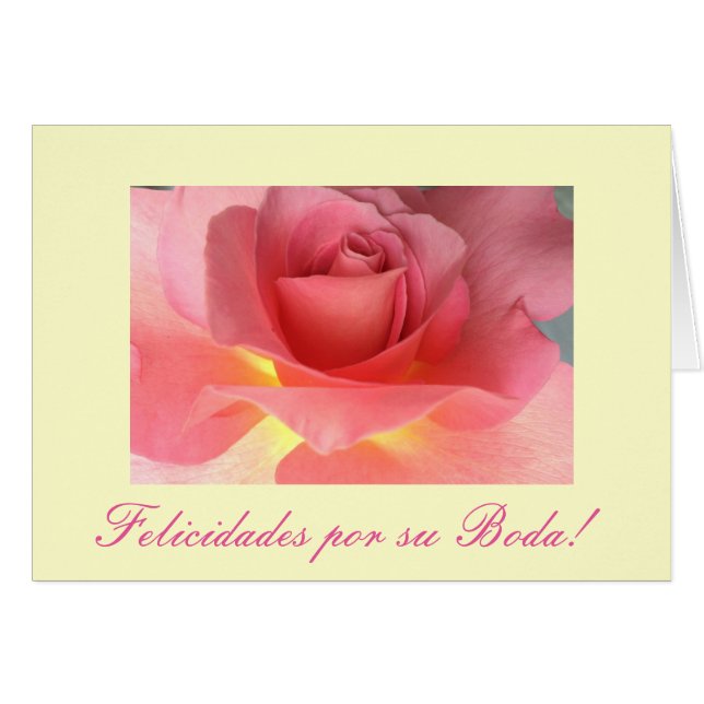 Español: Boda de Boda/: Felicidades (Anverso (Horizontal))