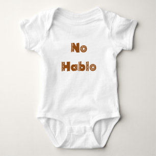 Español divertido del mameluco del bebé ningún