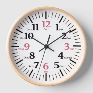 Español El Reloj Tiempo Gift Wall Decoración Mader