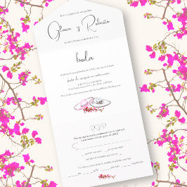 Español, Invitación a un Boda de Carro de Boda Som