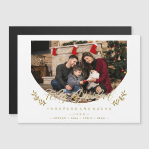 Español Moderna Tipografía Feliz Navidad Foto