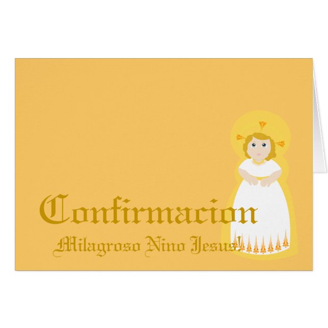 Español-Personalizar milagroso de" Confirmacion" - (Anverso (Horizontal))
