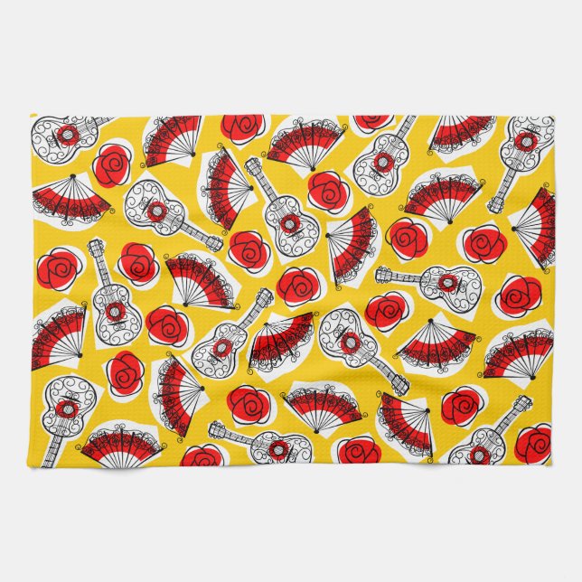 Español Souvenirs Toalla de cocina múltiple horizo (Horizontal)