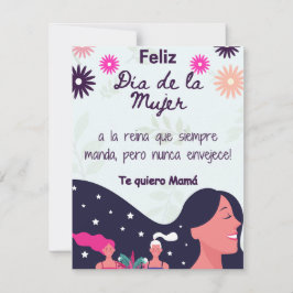 Español - Tarjeta del Día de la Mujer Madre Feliz,