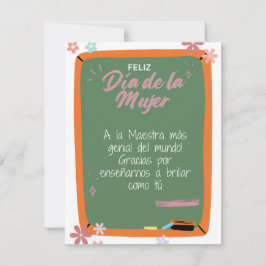 Español - Tarjeta del día feliz de la mujer para p