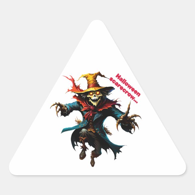 espantapájaros de pegatina de halloween (Anverso)