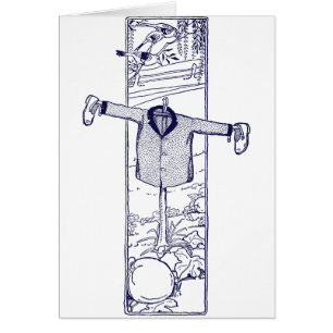 Espantapájaros en el jardín