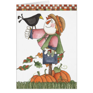 Espantapájaros y cuervo