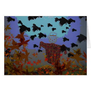 espantapájaros y cuervos