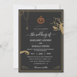 espantosas invitaciones de bodas de Halloween