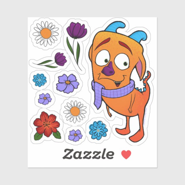 Esparce al monstruo, pegatina (Hoja)