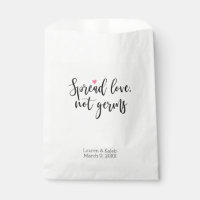 Esparce amor no gérmenes Boda Favor Bolsas