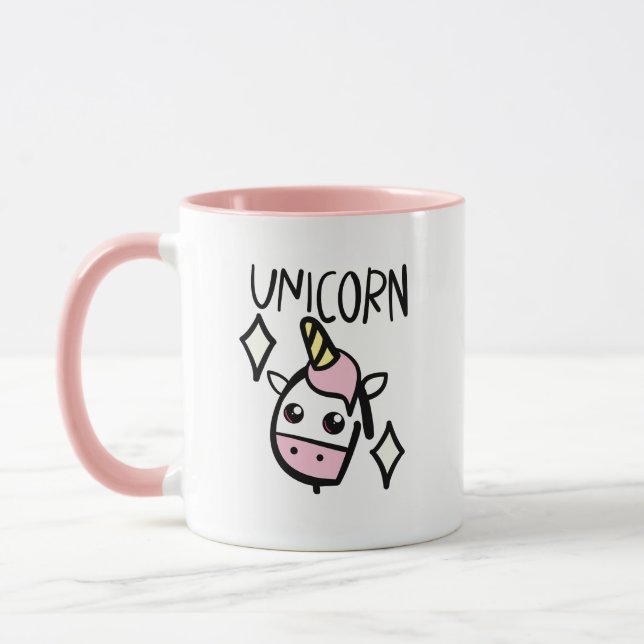 Esparce la mágica taza rosa de unicornio (Izquierda)