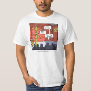 Espárrago divertido de la camiseta del dibujo