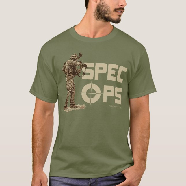 Espec. Ops en la camiseta del verde del cansancio (Anverso)