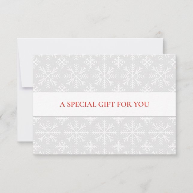 ESPECIAL DE NAVIDADES DE SNOWFLAKES DE BLANCO GRIS (Anverso)