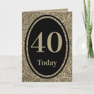 Especial elegante por año tarjeta de cumpleaños 40